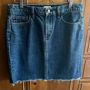 J. CREW DENIM JEAN SKIRT, blue, size 6